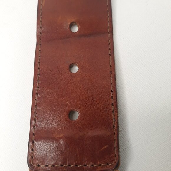 Talbots Leather/Jute Cognac Belt Sz S - Picture 5 of 9